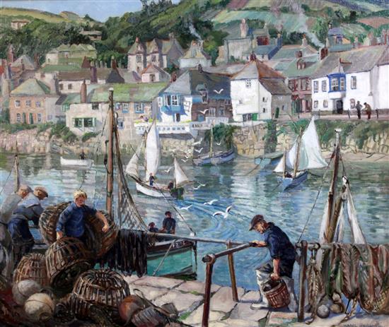 Miss Isabel Wrightson (1890-1950) Mousehole harbour 25 x 30in.